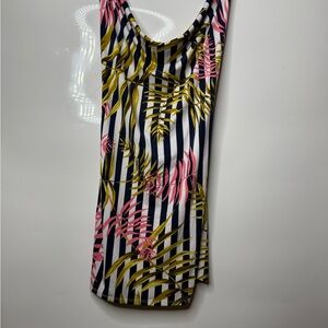 Colorful Striped Tropical Dress